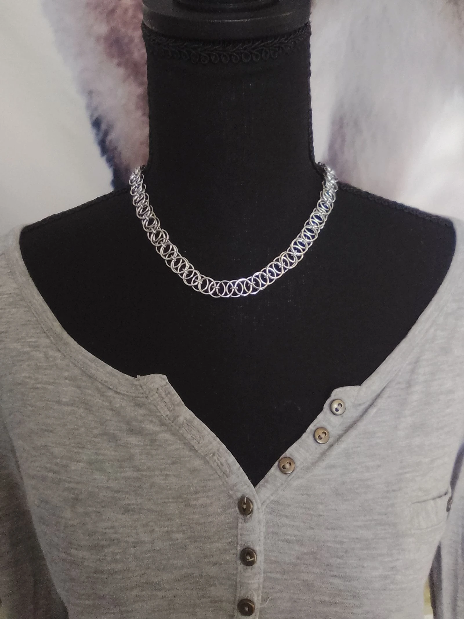 Collier unisexe chainmail celtique
